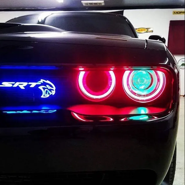 2015-2023 Dodge SRT Hellcat RGBW Flow Series LED Badge Emblem Logo