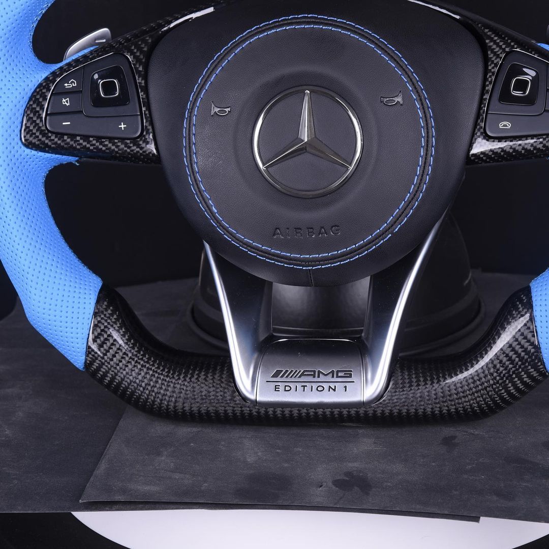 Mercedes Custom Carbon Fiber Steering Wheel