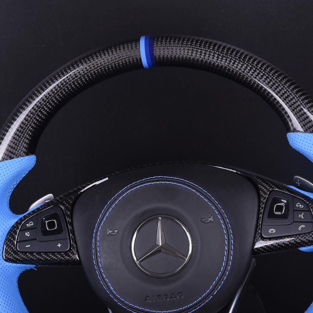 Mercedes Custom Carbon Fiber Steering Wheel