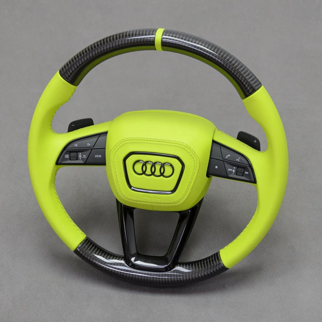 2018+ Audi S,RS/Q5/Q6/Q7/Q8 Custom Carbon Fiber Steering Wheel