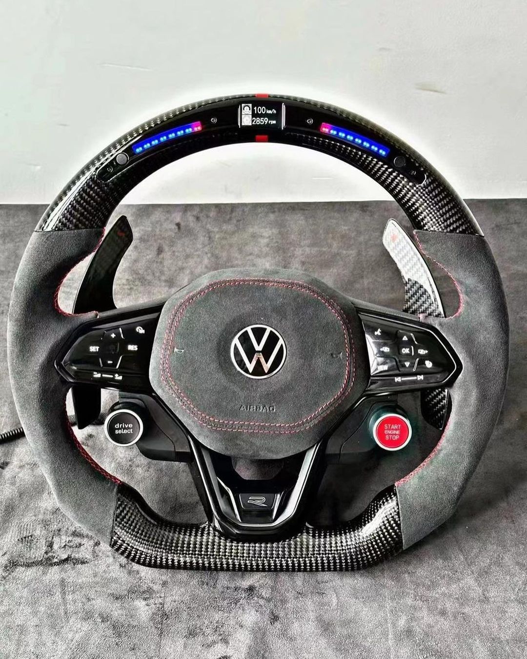 2022-2025 Volkswagen Golf MK7 GTI/R/Jetta GLI Carbon Fiber Steering Wheel