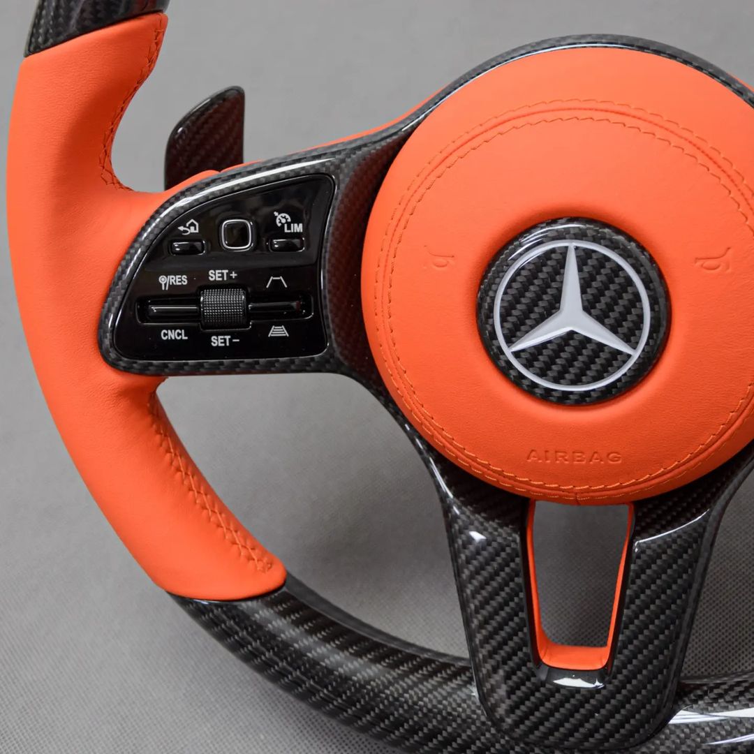 Mercedes Custom Carbon Fiber Steering Wheel