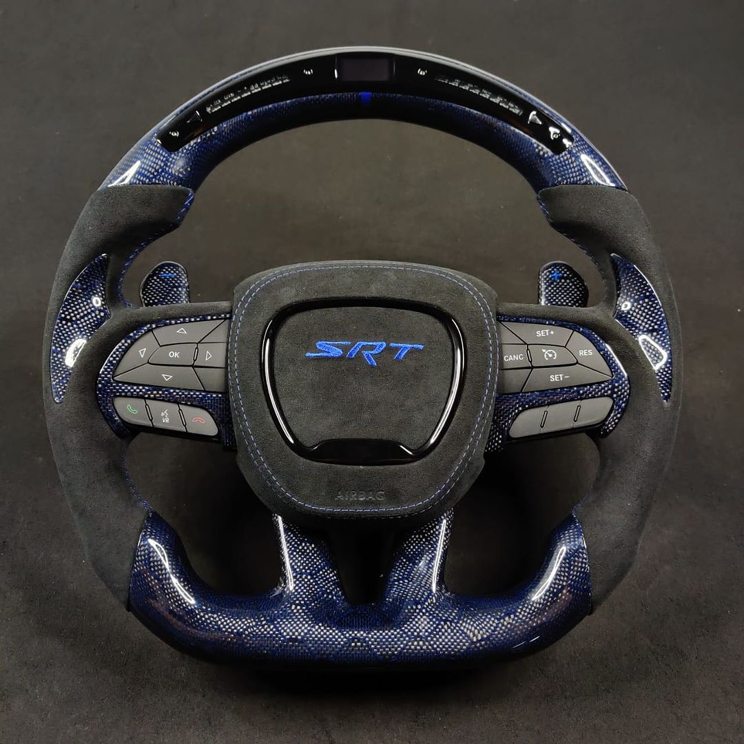 2015+ Dodge Charger/Challenger/Durango/WK2 Jeep SRT/Trackhawk Carbon Fiber Steering Wheel (Copy)