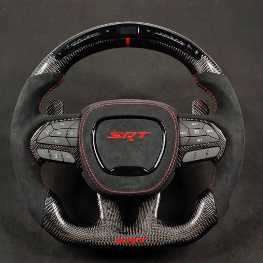 2015+ Dodge Charger/Challenger/Durango/WK2 Jeep SRT/Trackhawk Carbon Fiber Steering Wheel