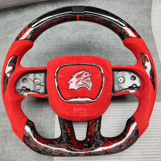 2015+ Dodge Charger/Challenger/Durango/WK2 Jeep SRT/Trackhawk Carbon Fiber Steering Wheel