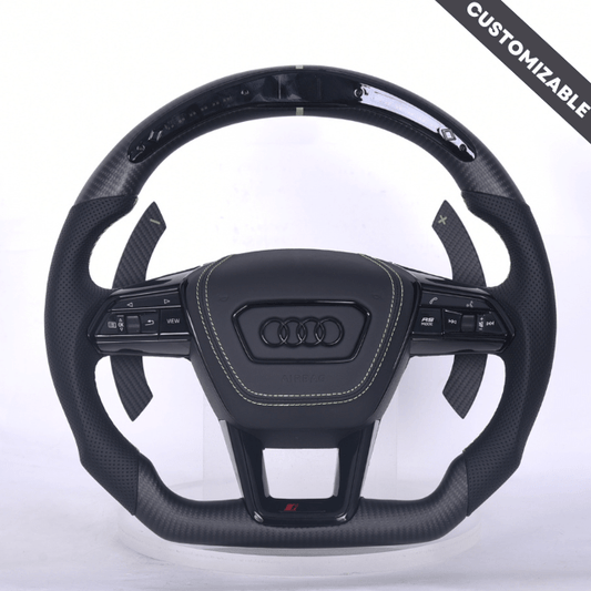 2020+ AUDI A6, S6, RS6, A7, S7, RS7 & C8 Custom Carbon Fiber Steering Wheel